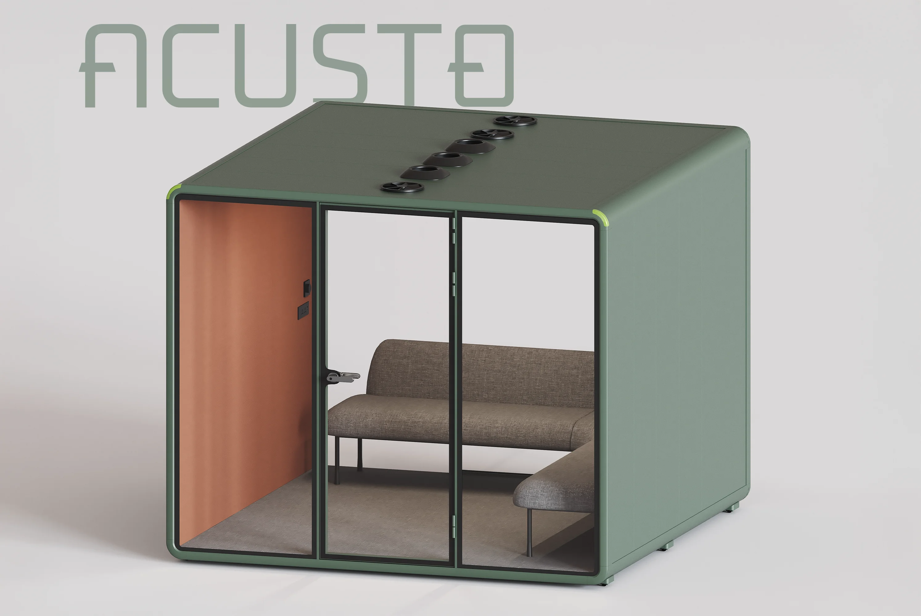 Cabinas insonorizadas para oficina, modelo XL para 6 personas