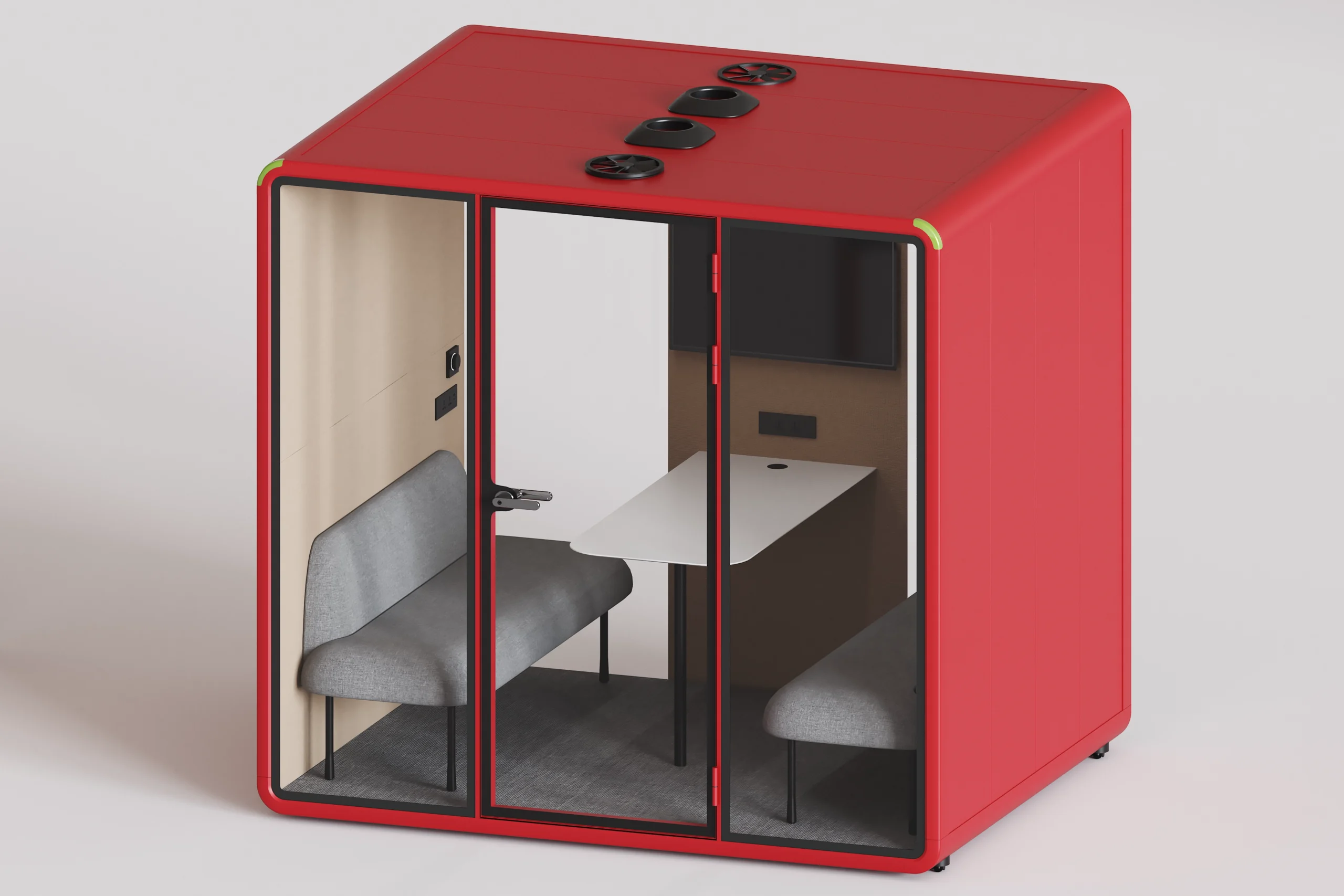 Cabina Acusto L en área de trabajo