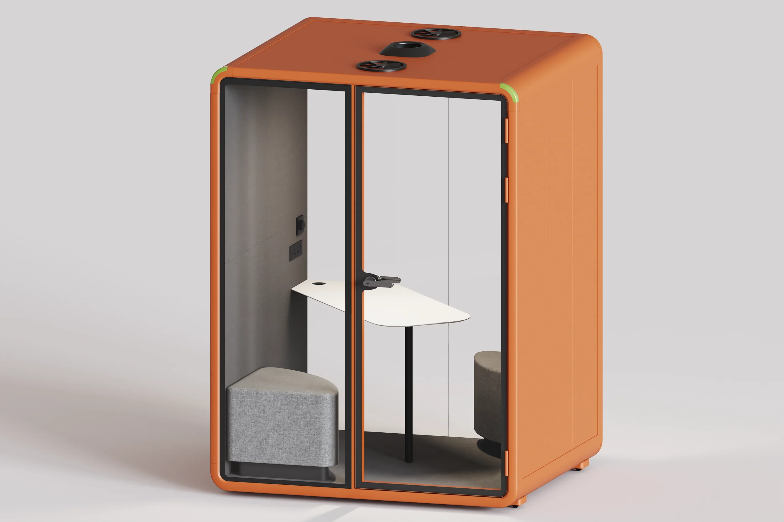 Cabina acústica modelo M en oficina