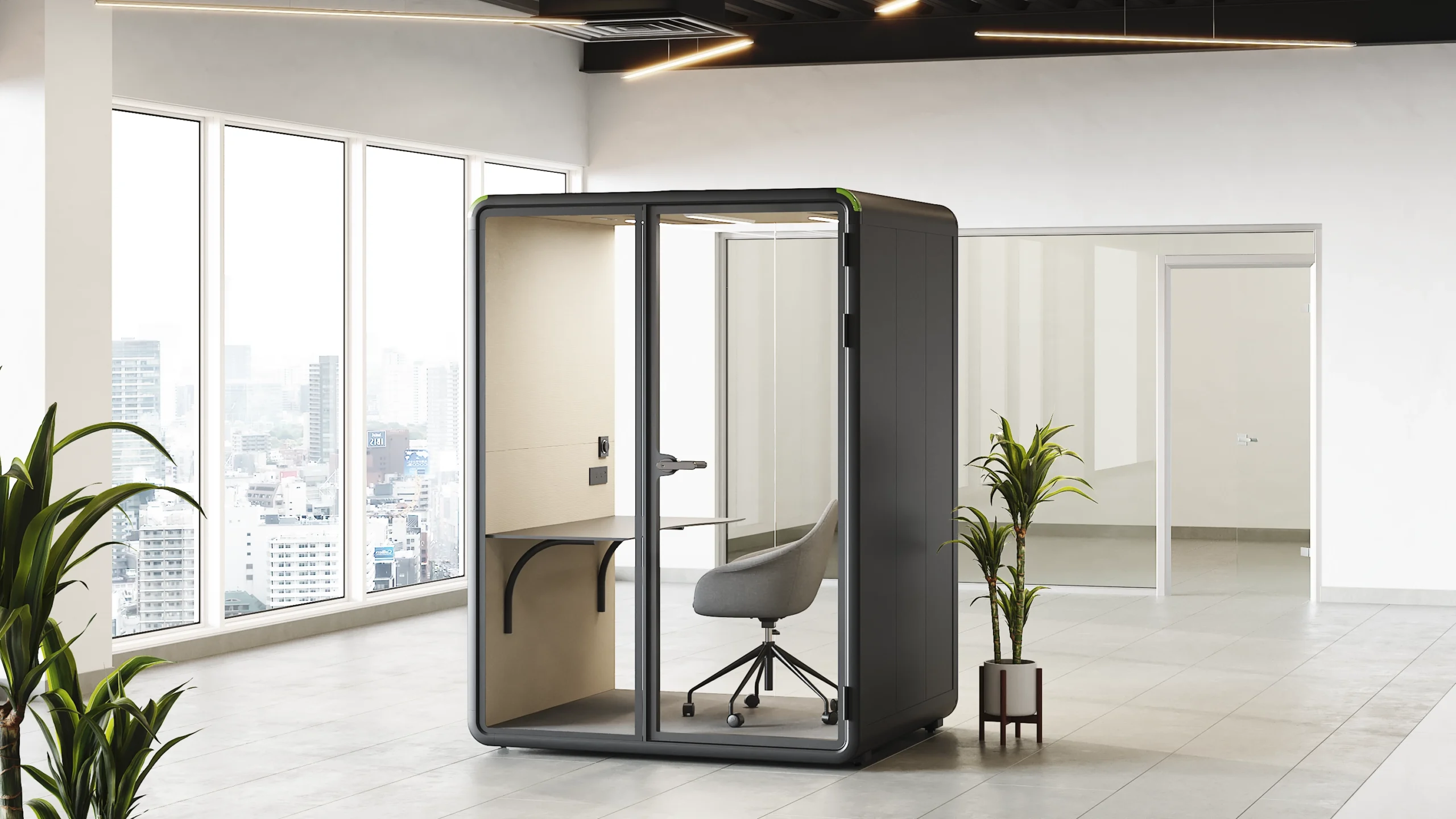 Cabina Acusto M en coworking