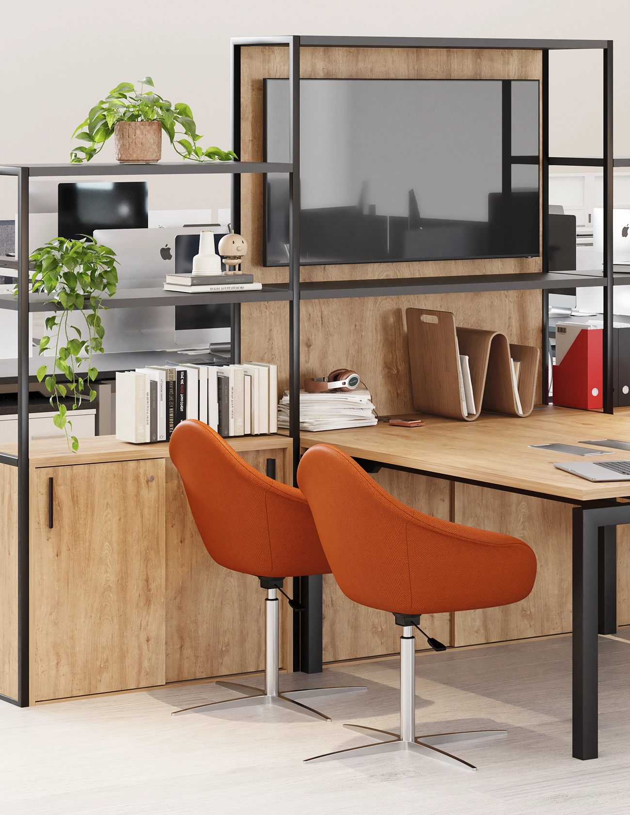 Línea Filio, composición de librero modular