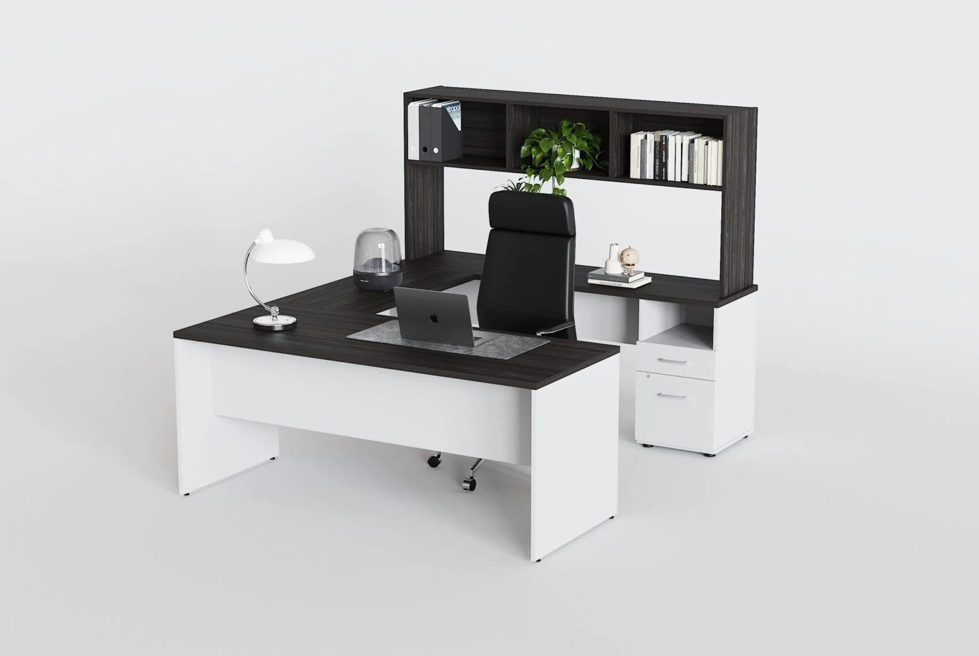 Directivo con mesa auxiliar